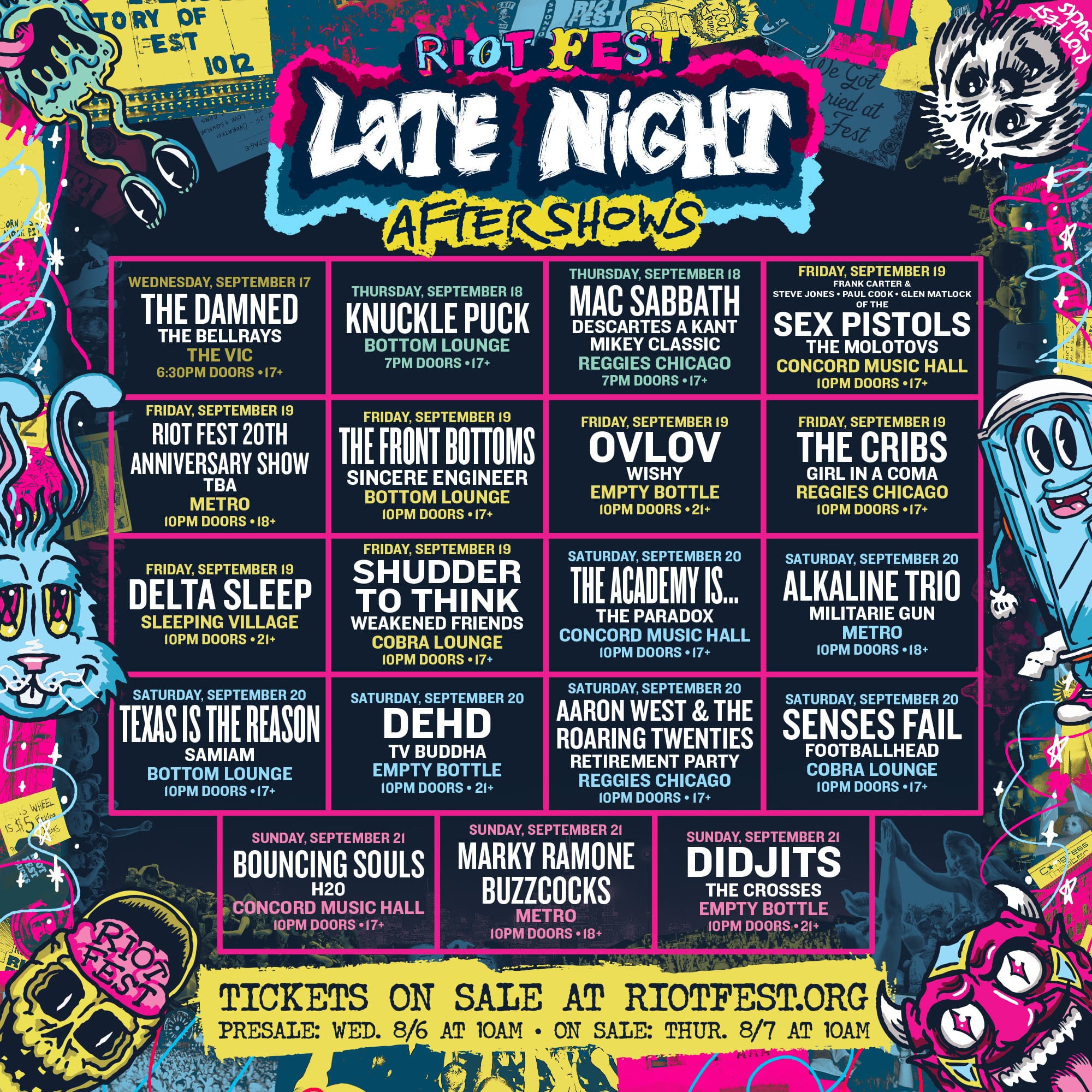 Riot Fest Aftershows Have Been Announced